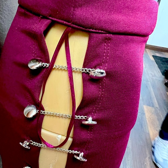 Burgundy 2pc chain link set - Picture 6 of 7